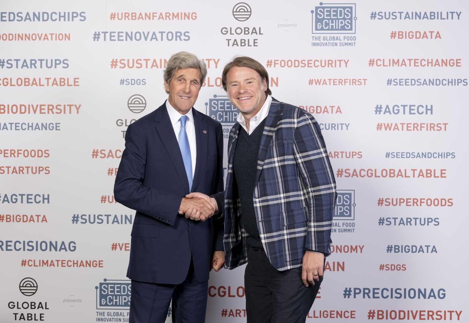 Radek Sali and John F. Kerry Photo Line at Global Table 2019